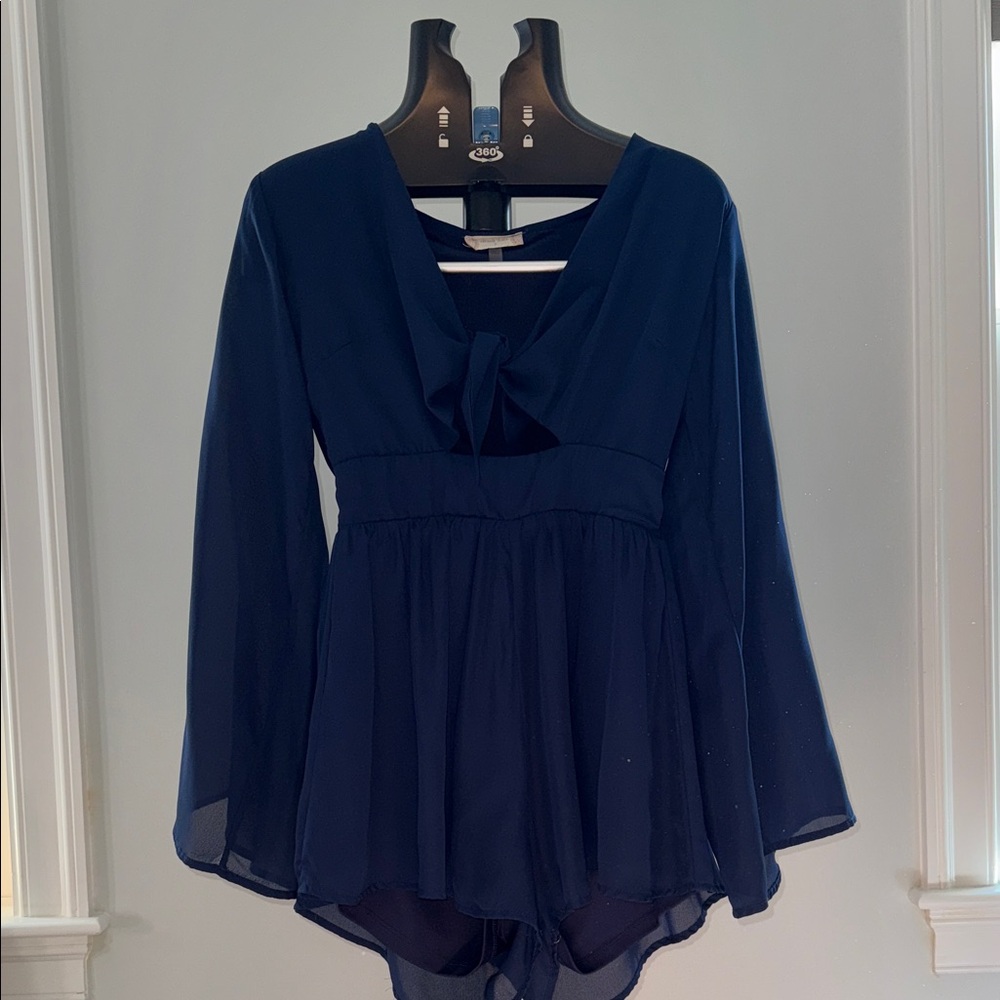 Altar’d State- Elegant Navy Blue Women's romper